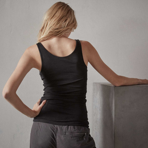Ribbed Daily Tank - Black | James Perse Los Angeles