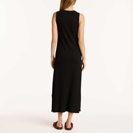 Ribbed Tank Dress - Black | James Perse Los Angeles