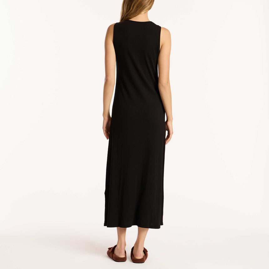 Ribbed Tank Dress - Black | James Perse Los Angeles