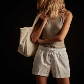 Cotton Oxford Short in White | James Perse Los Angeles
