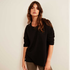 French Terry Sweat Top In Black | James Perse Los Angeles