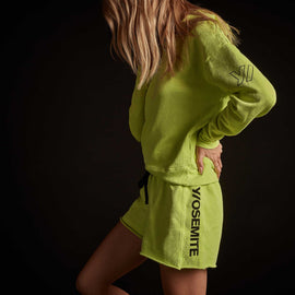 Y/OSEMITE French Terry Sweat Short - Bright Neon/Black | James Perse Los Angeles