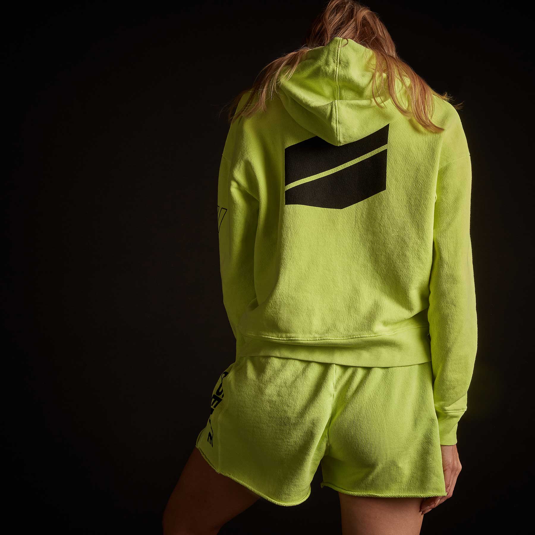 Y/OSEMITE French Terry Sweat Short - Bright Neon/Black | James Perse Los Angeles