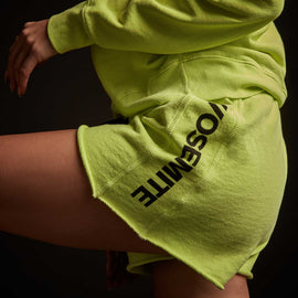 Y/OSEMITE French Terry Sweat Short - Bright Neon/Black | James Perse Los Angeles