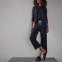 Recycled Cashmere Cropped Pant in Navy Blue | James Perse Los Angeles