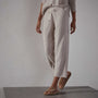 Recycled Cashmere Cropped Pant in Stone | James Perse Los Angeles