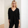Recycled Cashmere V Neck Sweater - Black | James Perse Los Angeles