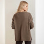 Recycled Cashmere V Neck Sweater - Brown Stone | James Perse Los Angeles
