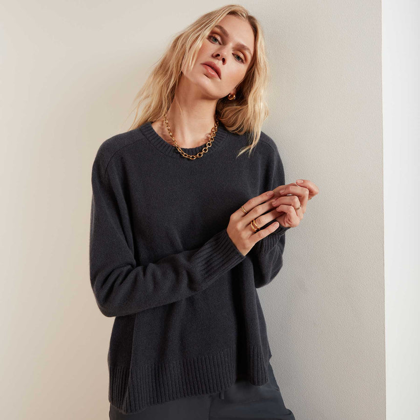 Recycled Cashmere Crew Neck Sweater in Maine | James Perse Los Angeles