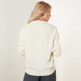 Recycled Cashmere Open Polo - Milk | James Perse Los Angeles