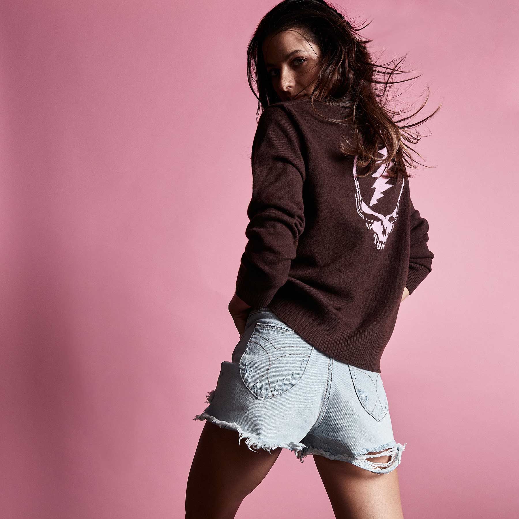 Grateful Dead Pullover Hoody in Black Cherry | James Perse Los Angeles
