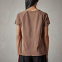 Recycled Brushed Jersey Soft V Raglan Tee in Malt Pigment | James Perse Los Angeles