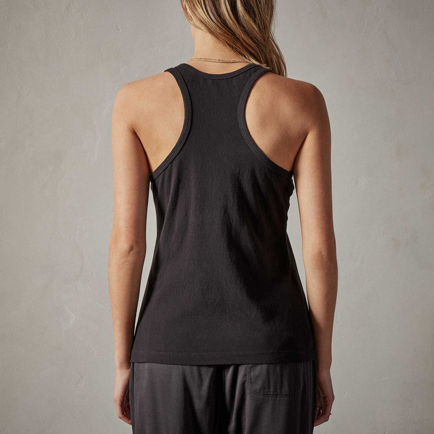 Cut Away Racer Back Tank in Black | James Perse Los Angeles 