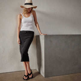 Jersey Tube Skirt in Black | James Perse Los Angeles 