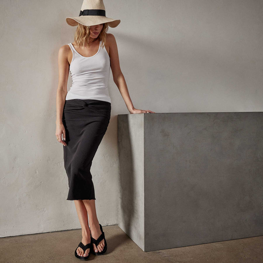 Jersey Tube Skirt in Black | James Perse Los Angeles 