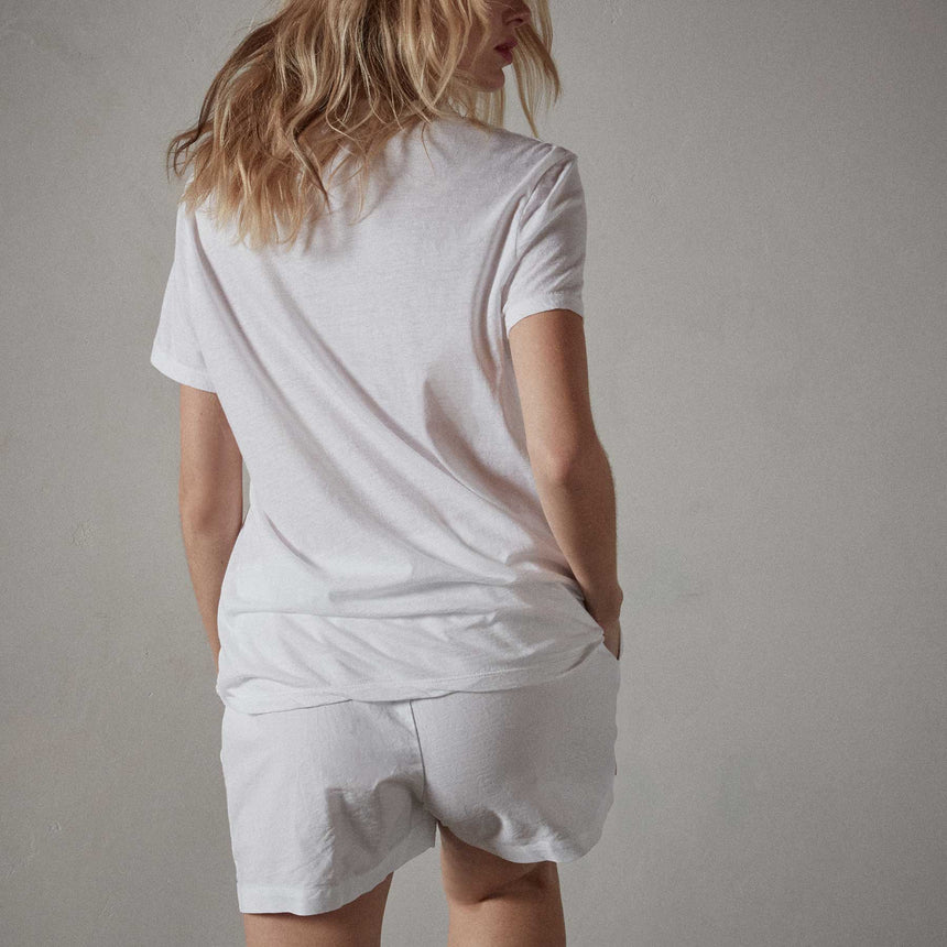 Recycled Lotus Jersey Knit Tee - White | James Perse Los Angeles