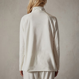 Terry Oversized Funnel Neck in Everest White | James Perse Los Angeles