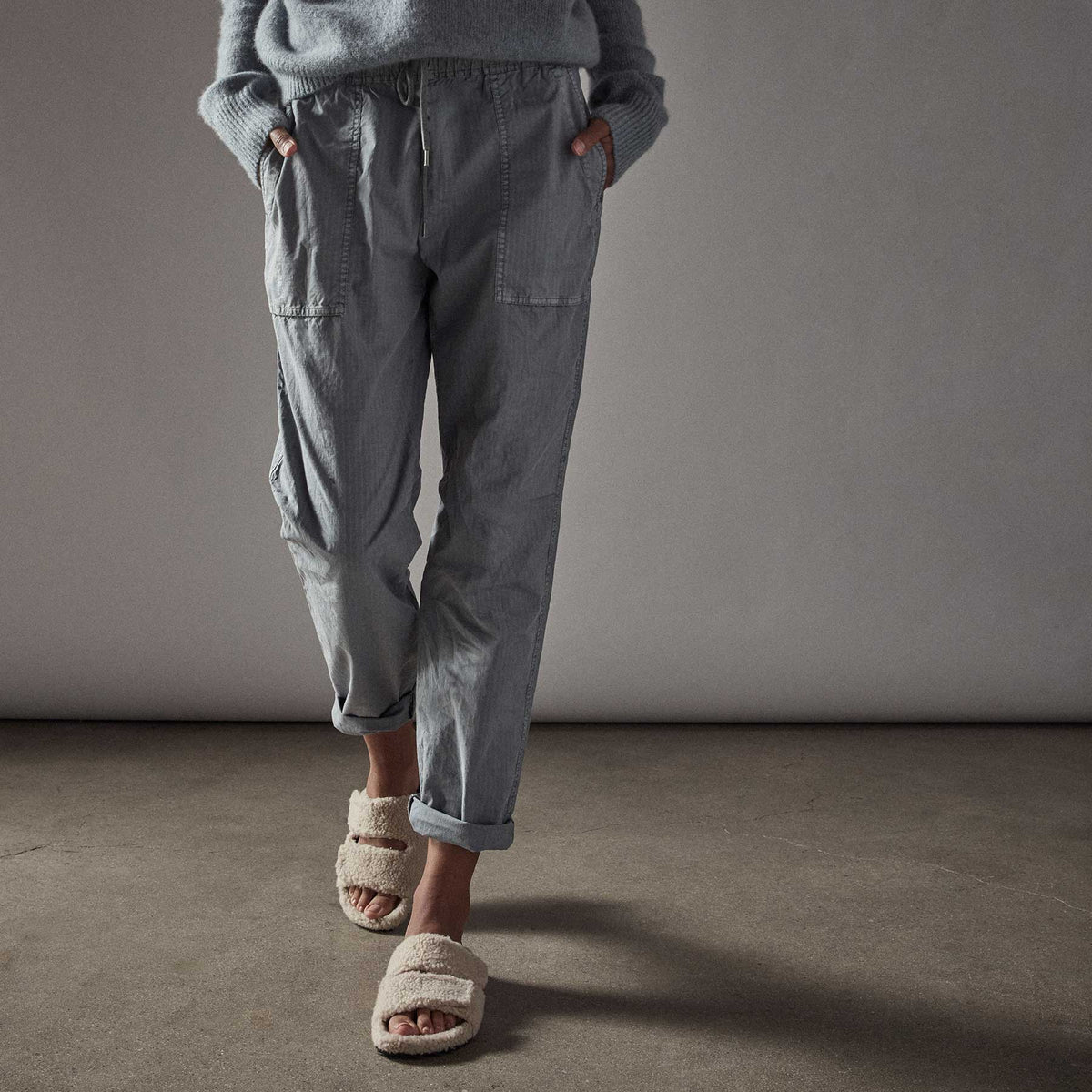 Rip Stop Utility Pant - Arsenic Pigment | James Perse Los Angeles