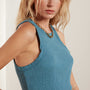 Rib Cut Away Tank - Gulf | James Perse Los Angeles
