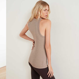 Technical Jersey Ribbed Cut Away Tank In Hazel | James Perse Los Angeles