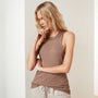 Rib Cut Away Tank - Malt | James Perse Los Angeles