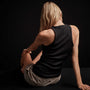 Rib Cut Away Tank - True Black | James Perse Los Angeles