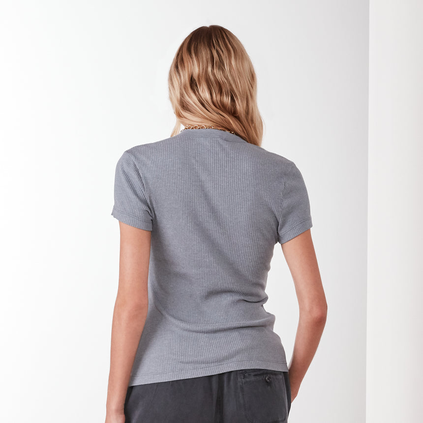 Technical Jersey Ribbed Slim Fit Tee In North | James Perse Los Angeles