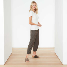 Technical Jersey Ribbed Slim Fit Tee In Oyster | James Perse Los Angeles