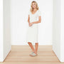 Technical Jersey Ribbed U-Neck Dress In Oyster | James Perse Los Angeles