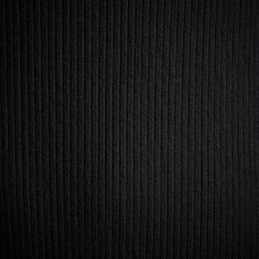 Cut  Away Funnel Neck Rib Dress in True Black | James Perse Los Angeles