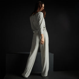 Back Keyhole Jumpsuit in Grey Melange | James Perse Los Angeles