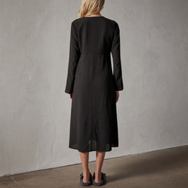 Viscose Seamed Contour Dress in Black | James Perse Los Angeles
