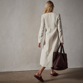 Viscose Seamed Contour Dress in Natural | James Perse Los Angeles