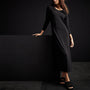 Open Seam Raglan Dress in Black | James Perse Los Angeles