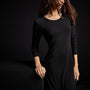 Open Seam Raglan Dress in Black | James Perse Los Angeles