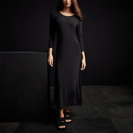 Open Seam Raglan Dress in Black | James Perse Los Angeles