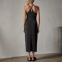 Cross Back Cocktail Dress in Black | James Perse Los Angeles