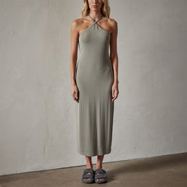 Cross Back Cocktail Dress in Concrete | James Perse Los Angeles