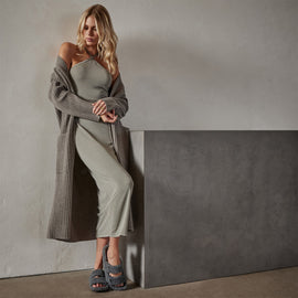 Cross Back Cocktail Dress in Concrete | James Perse Los Angeles