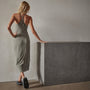 Cross Back Cocktail Dress in Concrete | James Perse Los Angeles