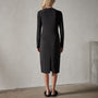 Split V Nk Jersey Shift Dress in Black | James Perse Los Angeles 