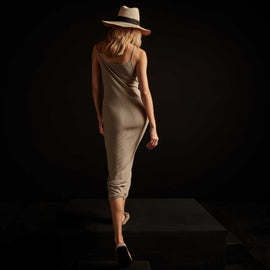 Tencel Cashmere Rib Tank Dress - Mineral | James Perse Los Angeles