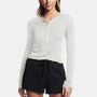 Tubular Fine Rib Henley Top In Oyster | James Perse Los Angeles