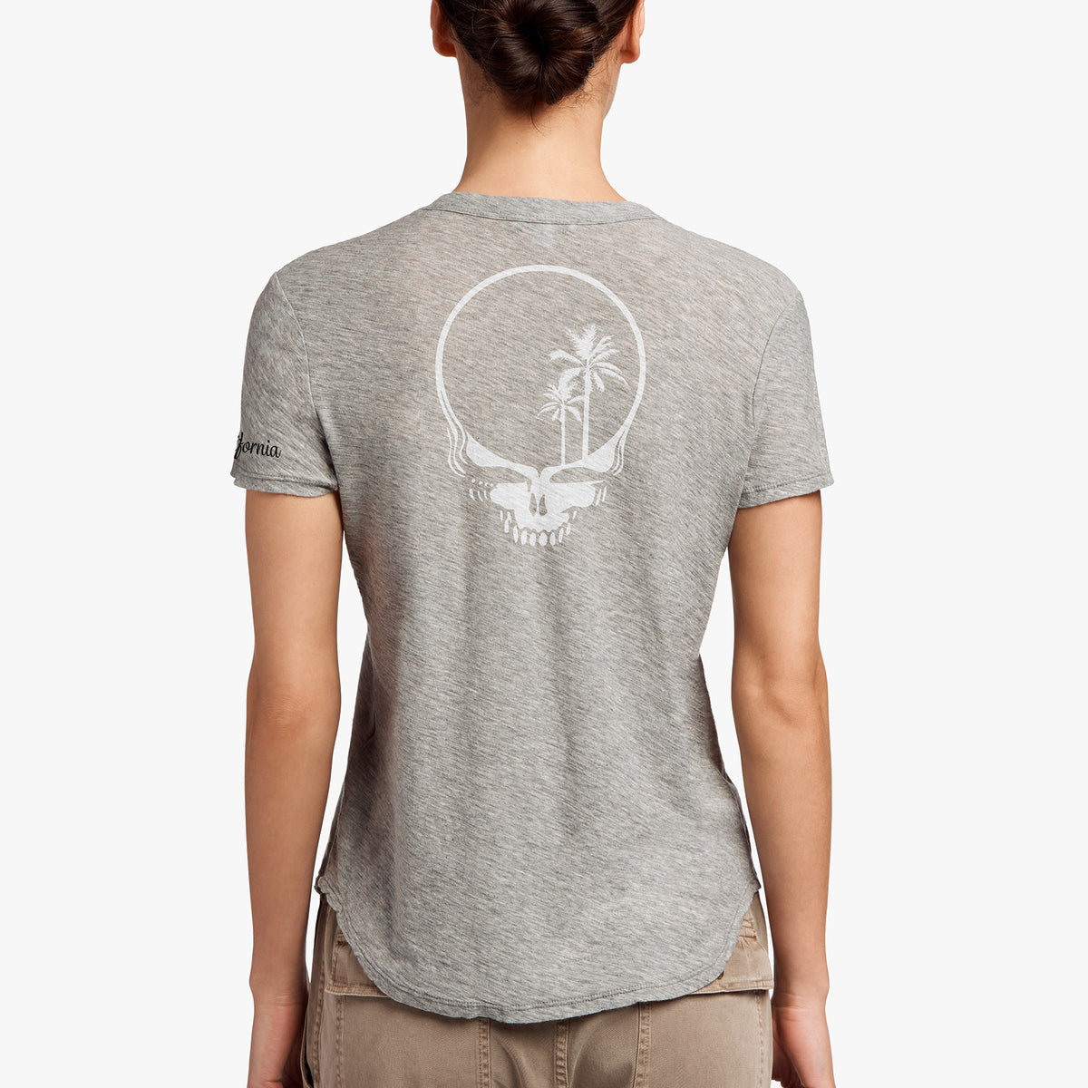 Grateful Dead Sheer Slub Crew Neck Tee in Heather Grey | James Perse Los Angeles