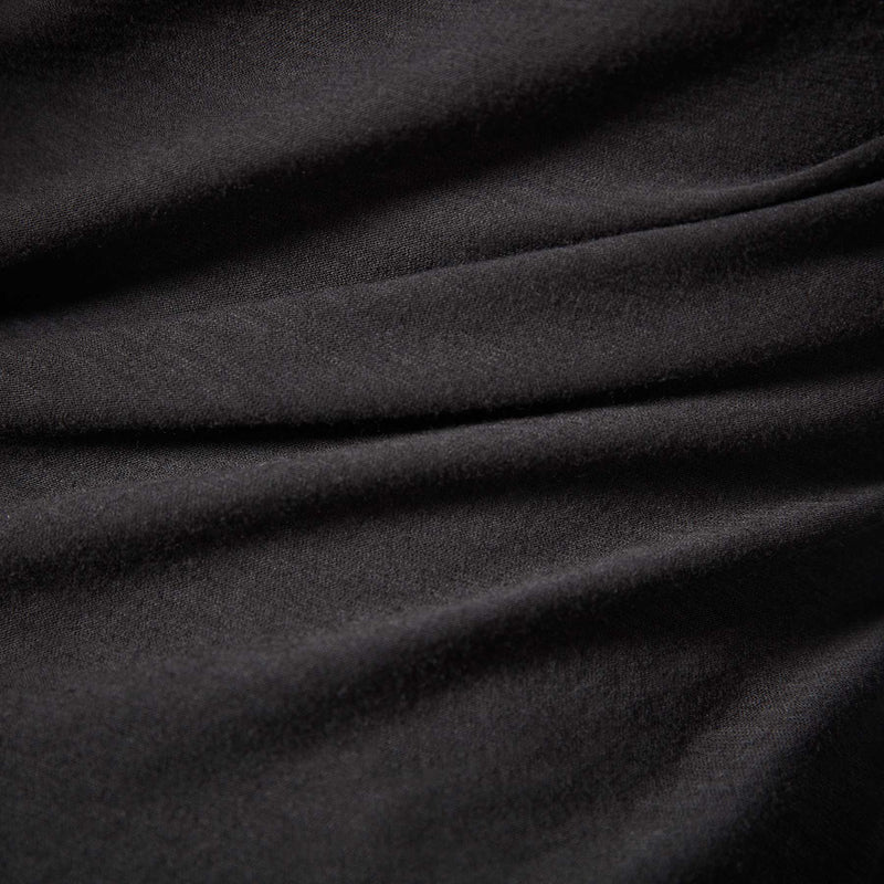 Sheer Slub Long Sleeve Crew - Black | James Perse Los Angeles