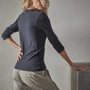 Sheer Slub Long Sleeve Crew - Deep | James Perse Los Angeles