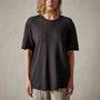 Crepe Jersey Overiszed Short Sleeve Crew in Black | James Perse Los Angeles 