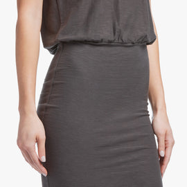 Stretch Jersey Blouson T Shirt Dress In Charcoal | James Perse Los Angeles