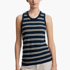 Retro Stripe Tank - Thames Blue/Reed | James Perse Los Angeles