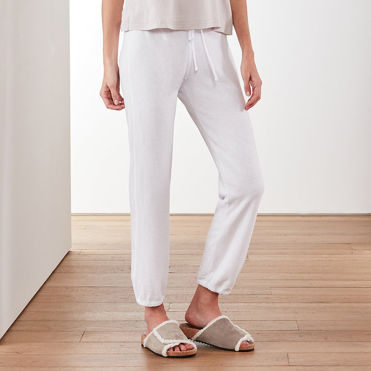 Vintage Fleece Sweatpant In White | James Perse Los Angeles